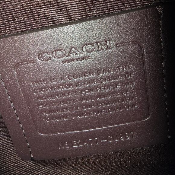 Coach Smith Tote Bag - Tan and Crimson - Picture 11 of 12